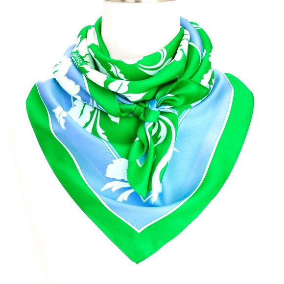 NWT TALBOTS Delightful Floral Silk Square Scarf. - Picture 1 of 2